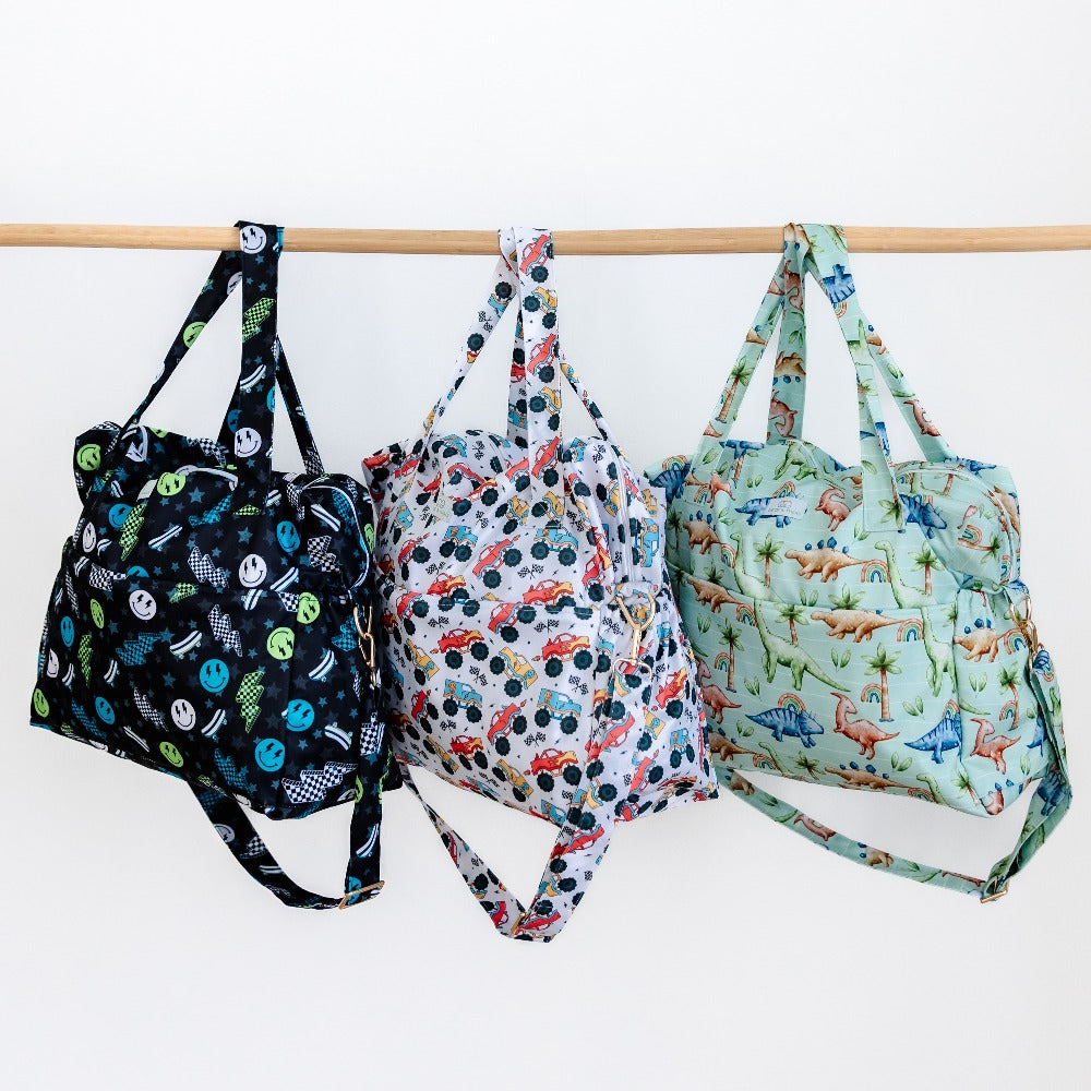Bear & Moo Reusable Day Bags | Nappy Bags | Jurassic print