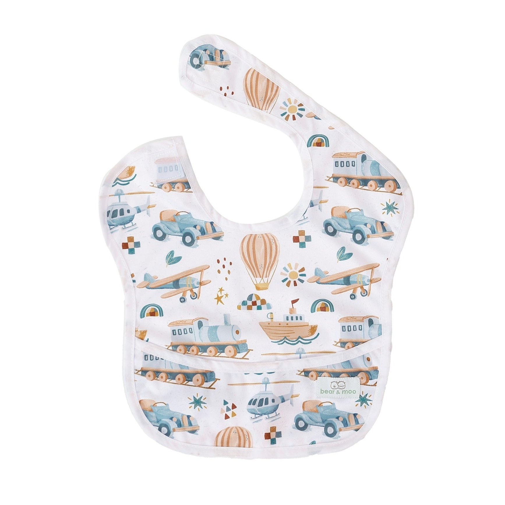 Classic Bib made with waterproof PUL material from Bear & Moo