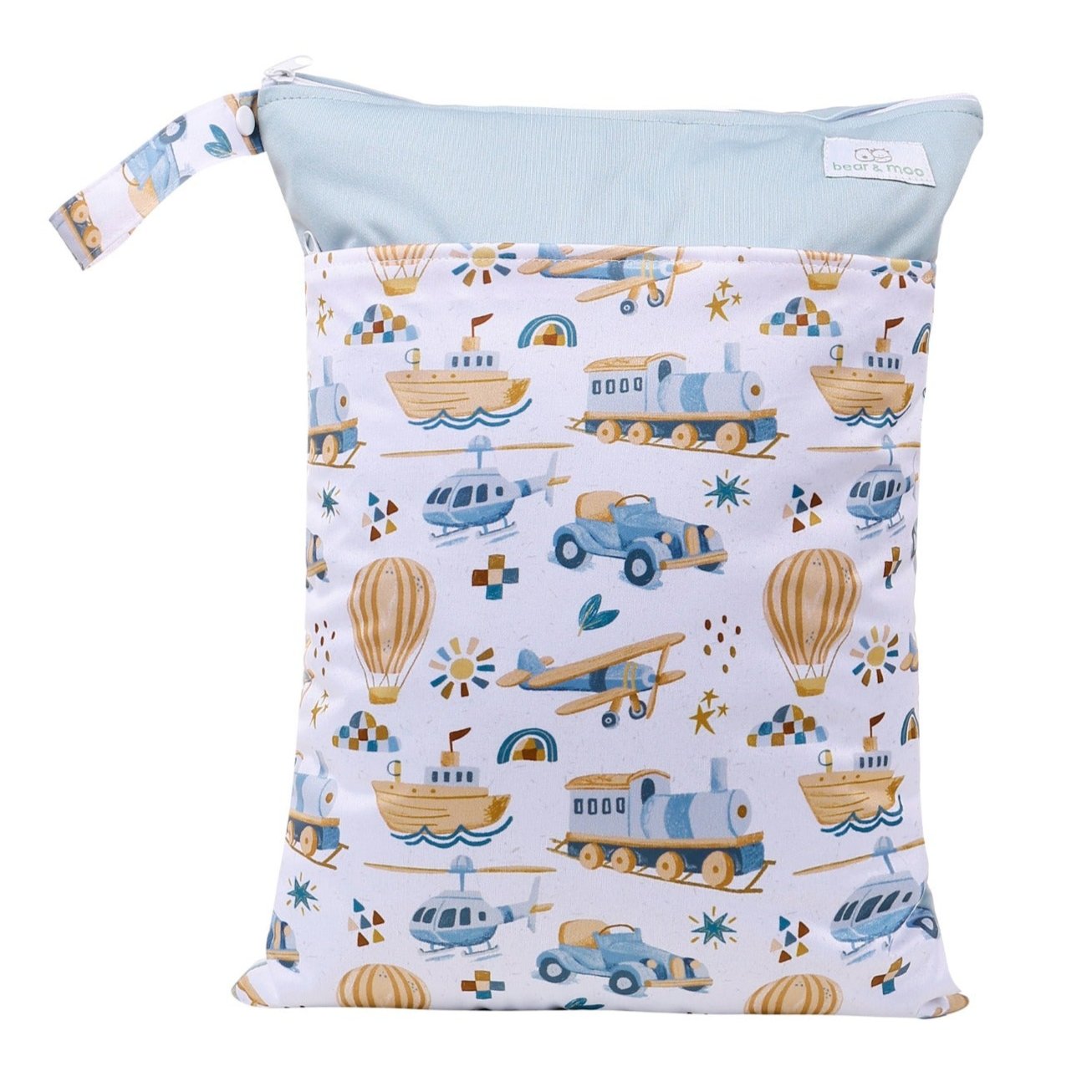 Bear & Moo Large Wet Bag | Reusable Waterproof Baby Bag