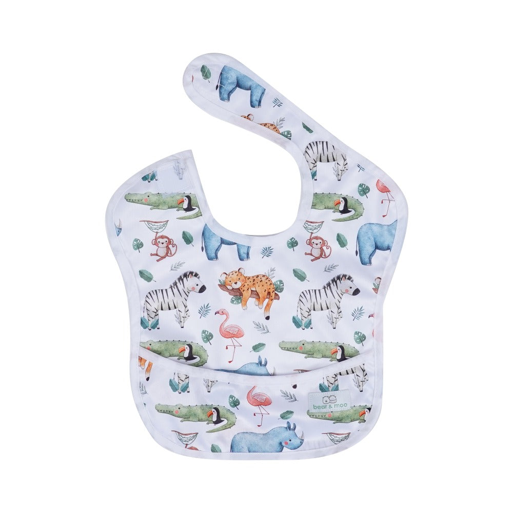 Reusable Water resistant PUL Bear & Moo Classic Bibs