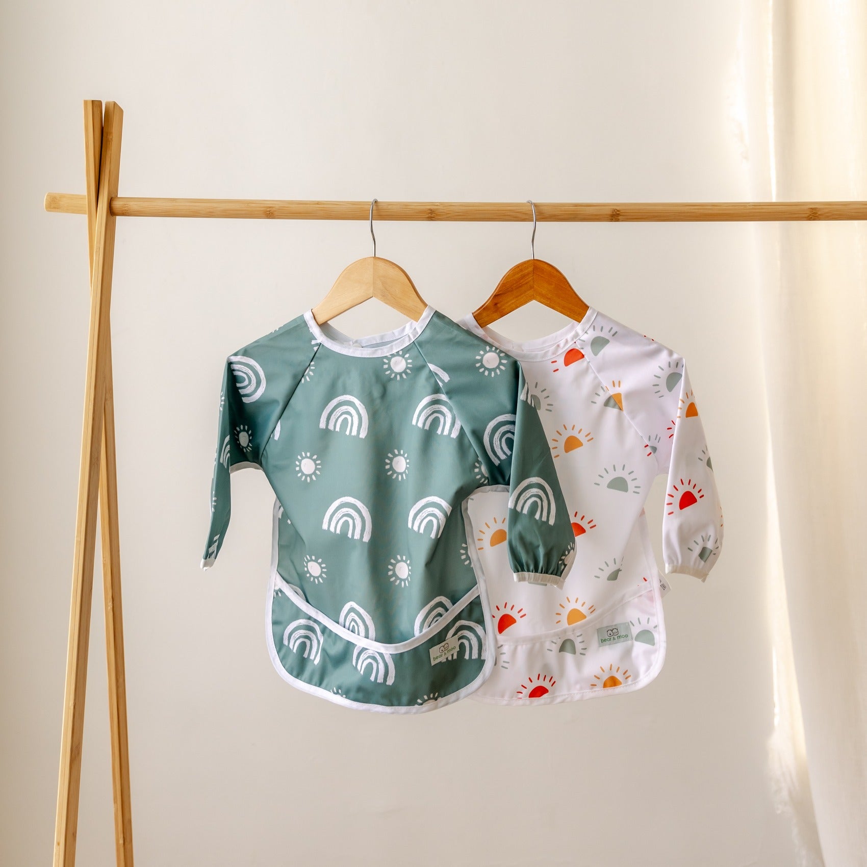 Bear & Moo Sleeved Bib | After the Rain