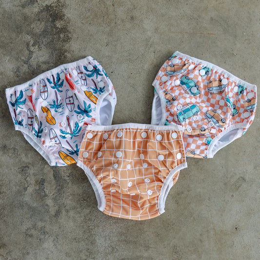Gingernut Gingham Swim Nappy