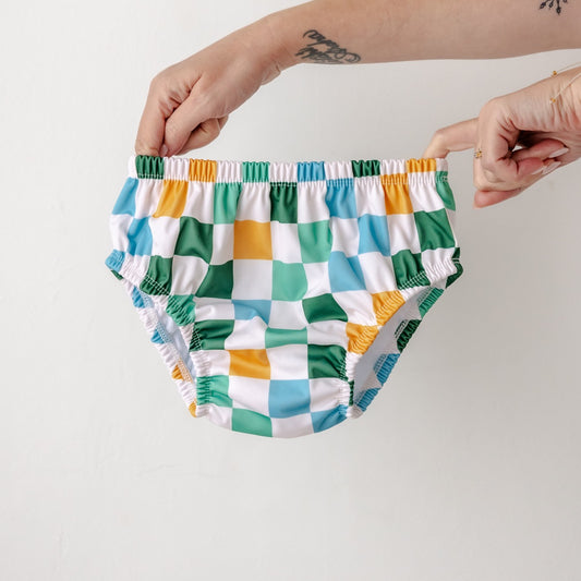 Retro Checkerboard Training Nappy