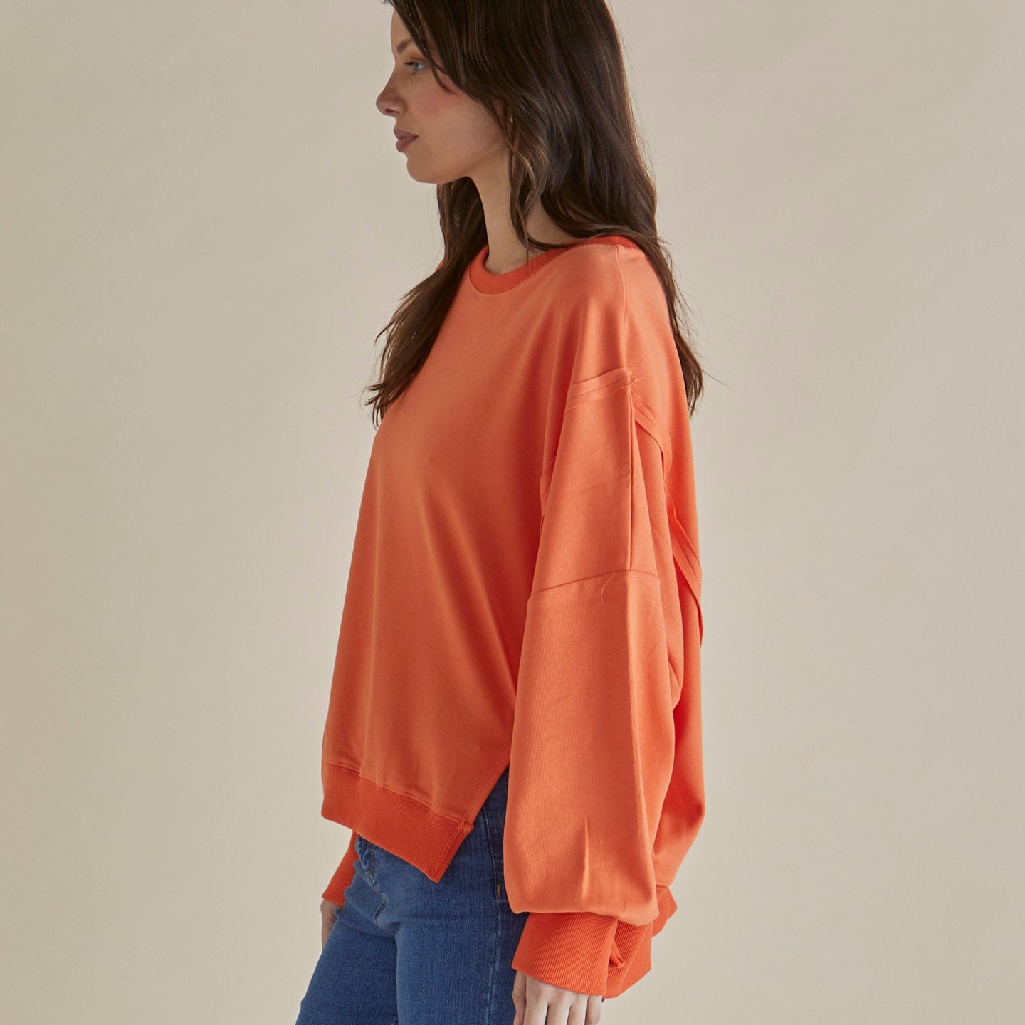 Betty Basics Mykie Jumper in Orange available at Bear & Moo
