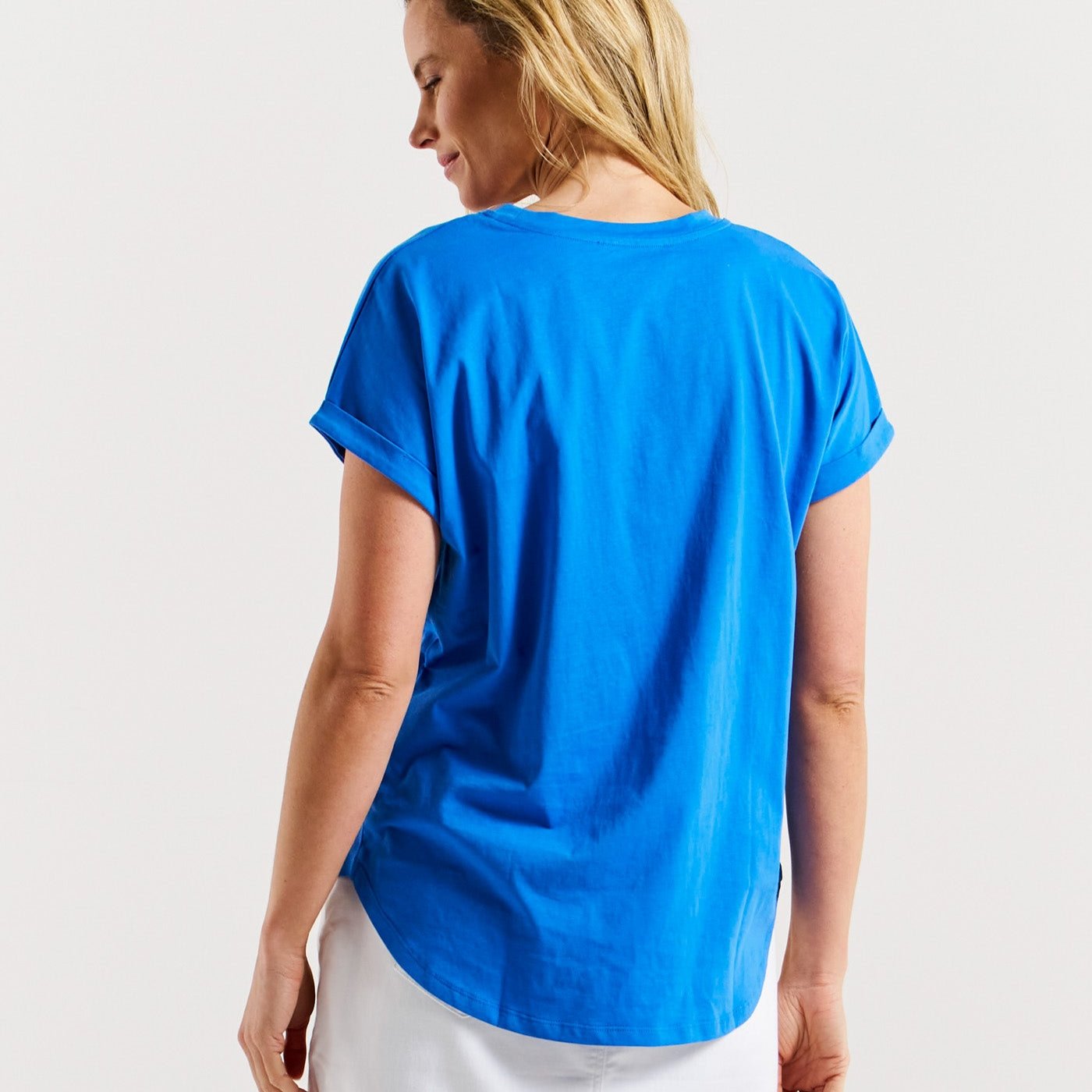 Hailey Short Sleeve Tee | St. Barts Palm available at Bear & Moo