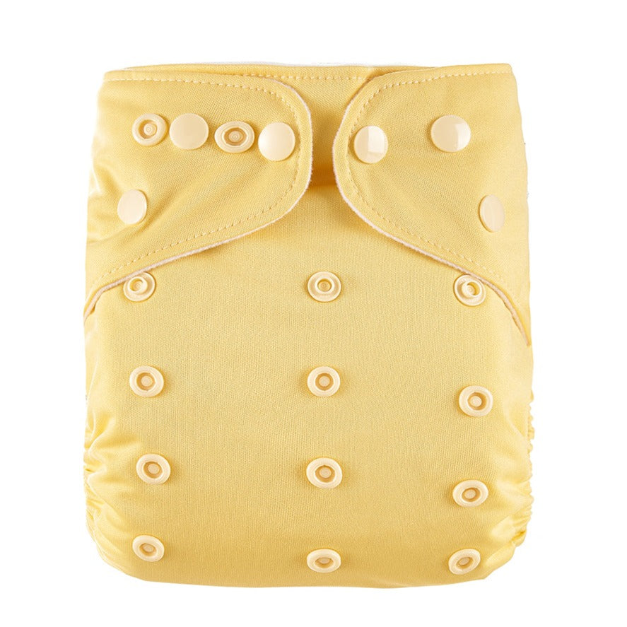 Pastel Yellow "Lemonade" Reusable Cloth Nappy from Bear & Moo