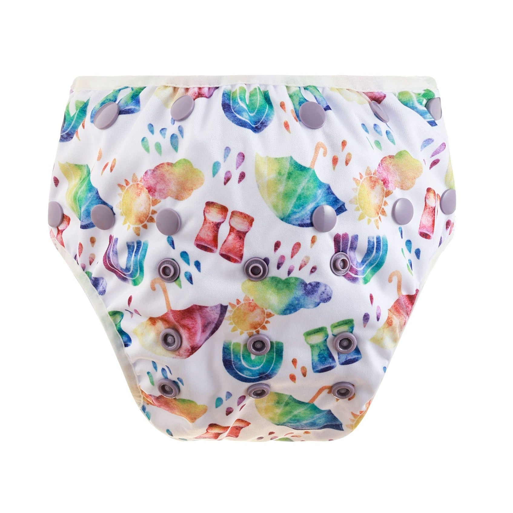 Bear & Moo Rainbow Rain Reusable Swim Nappy