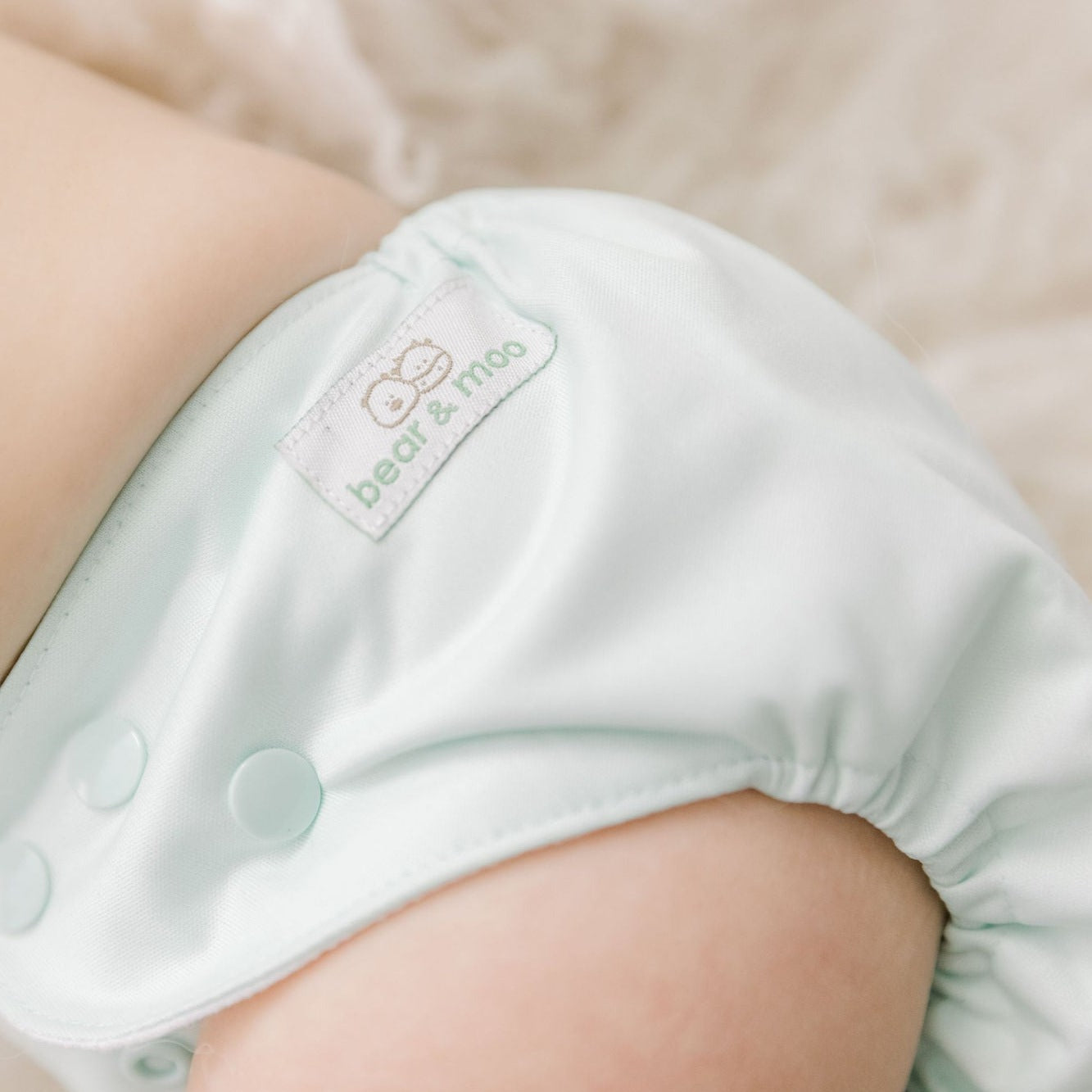 Mint Reusable Cloth Nappy from Bear & Moo