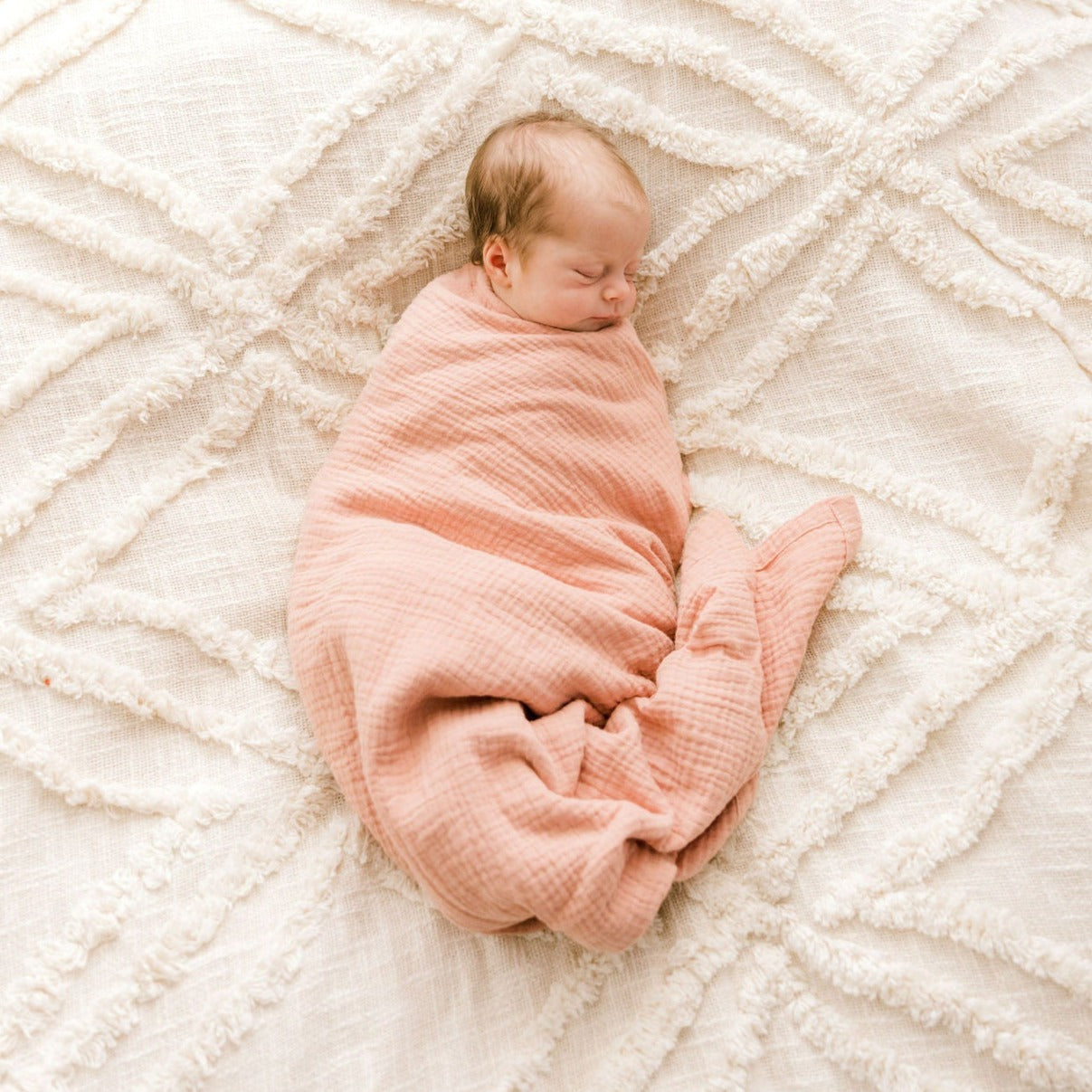 Bear & Moo Muslin Swaddle Blanket | 100% Organic Cotton